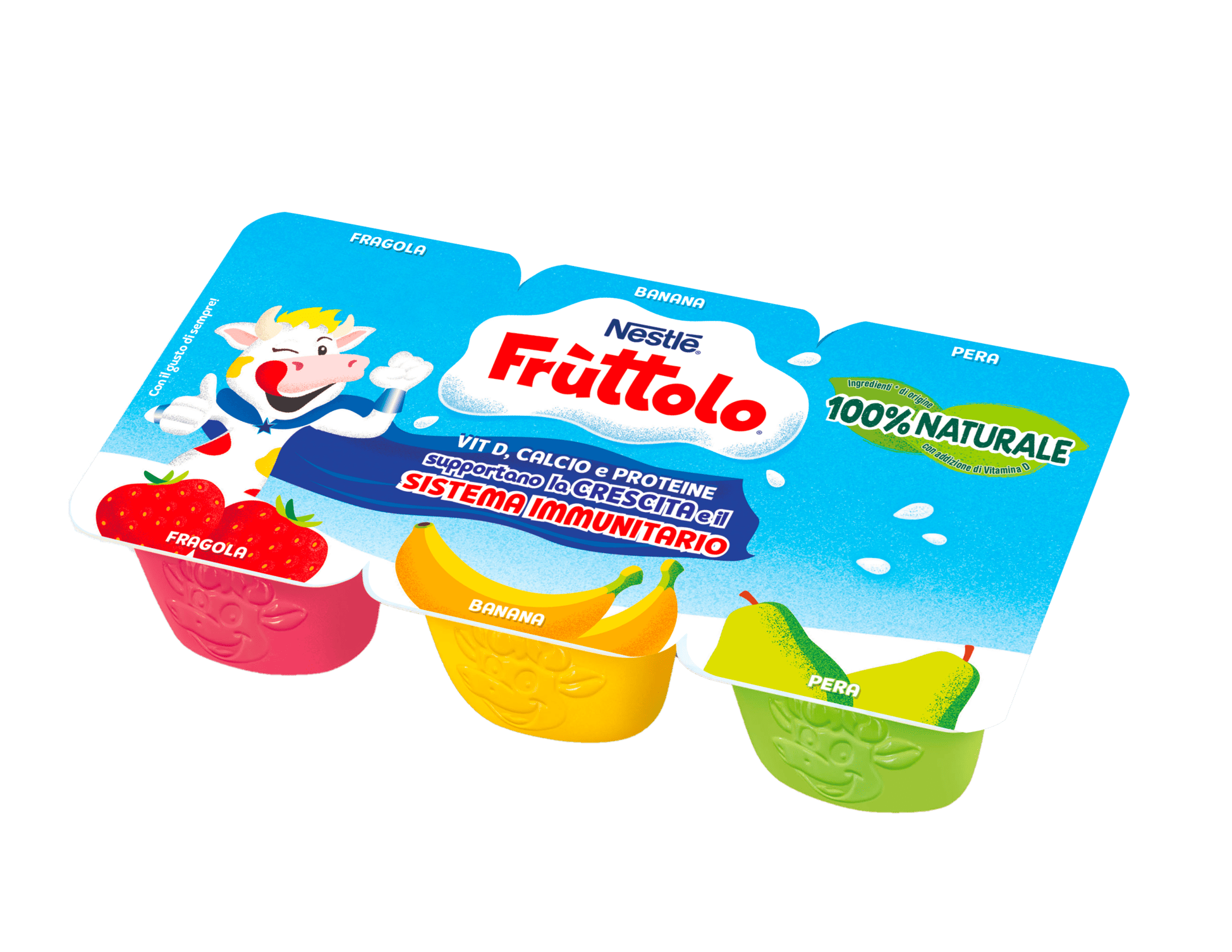 Frùttolo Frutta singola: Fragola, Banana, Pera