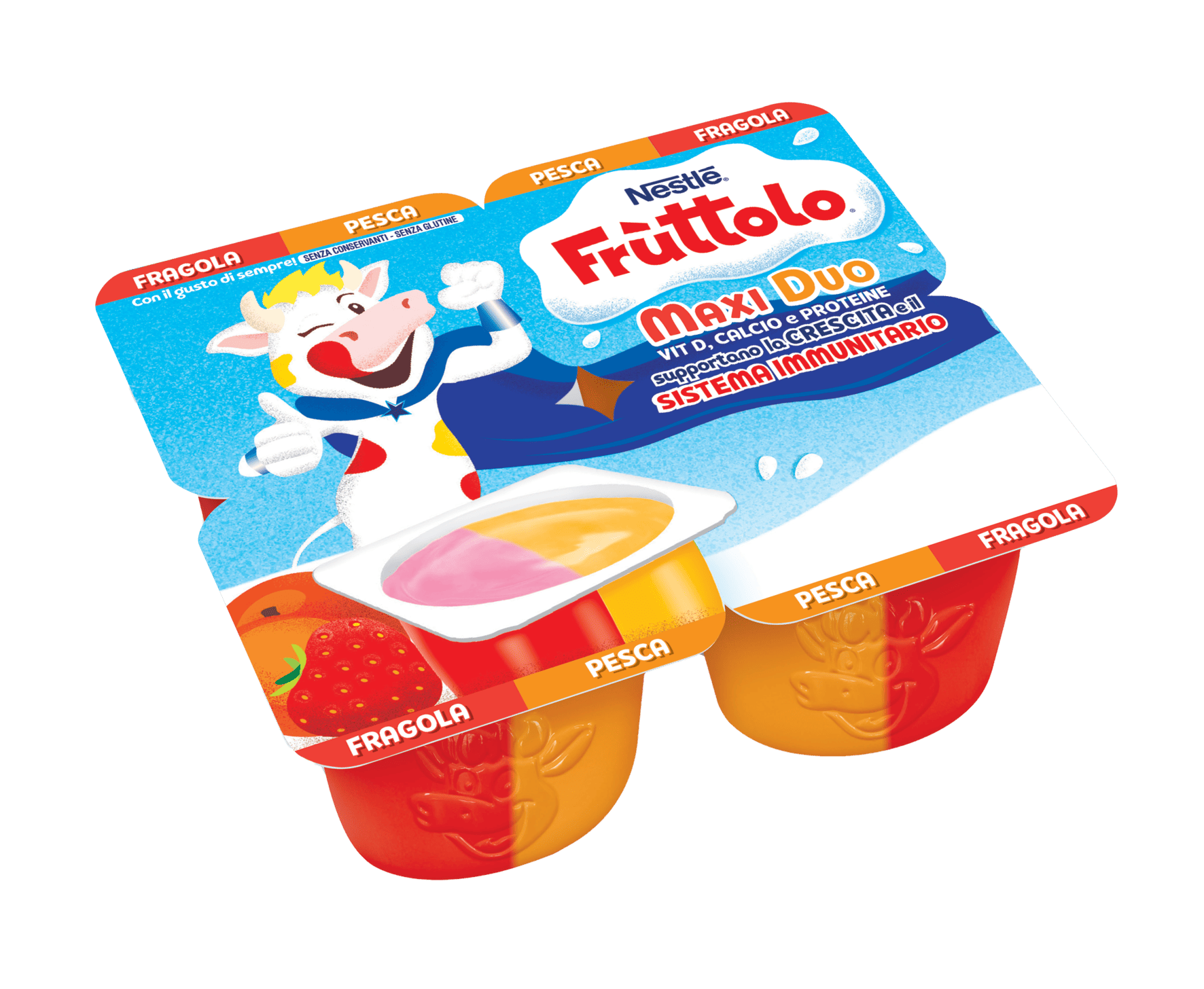 Frùttolo Maxi Duo Fragola Pesca