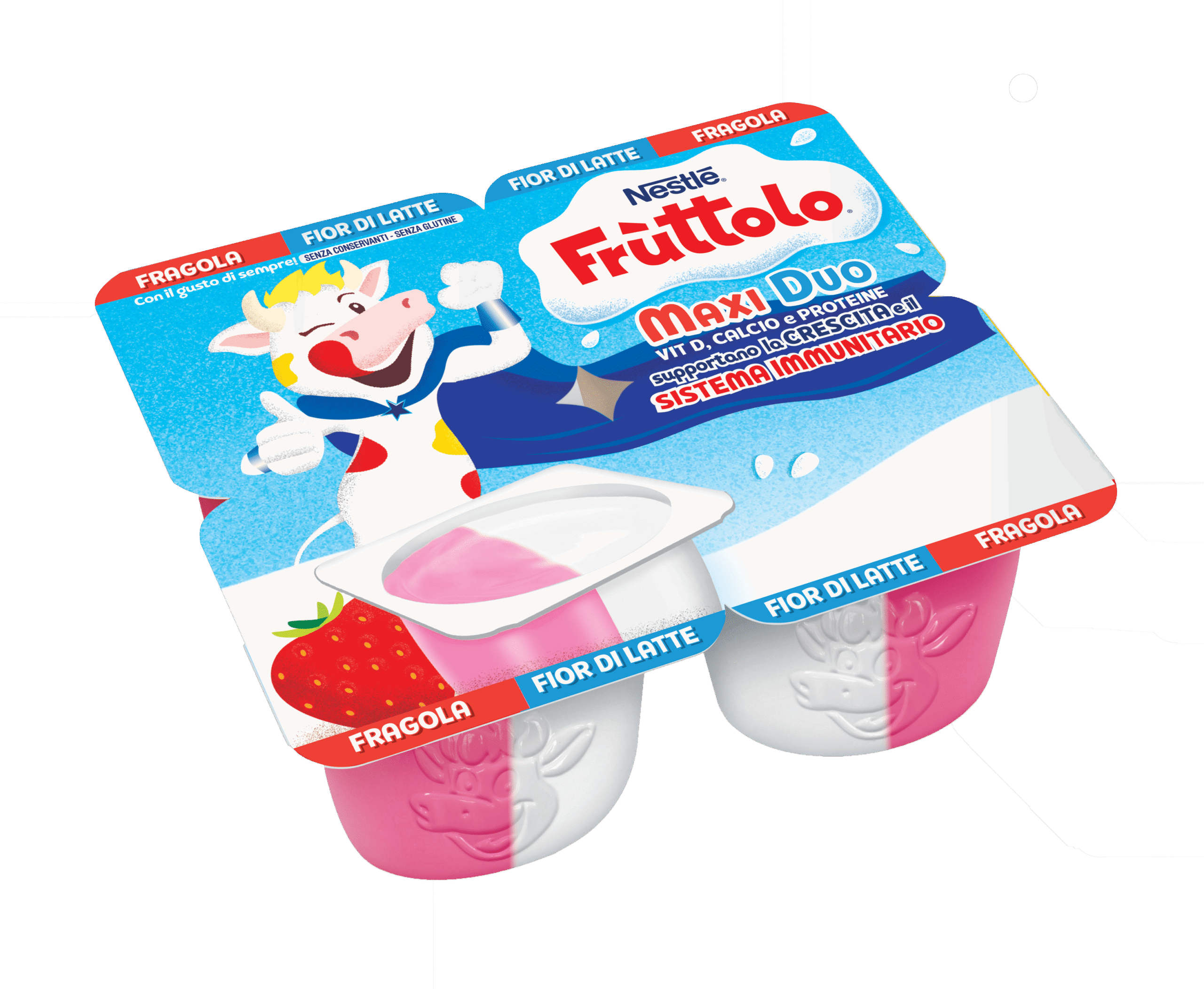 Frùttolo Maxi Duo Fragola Fiordilatte