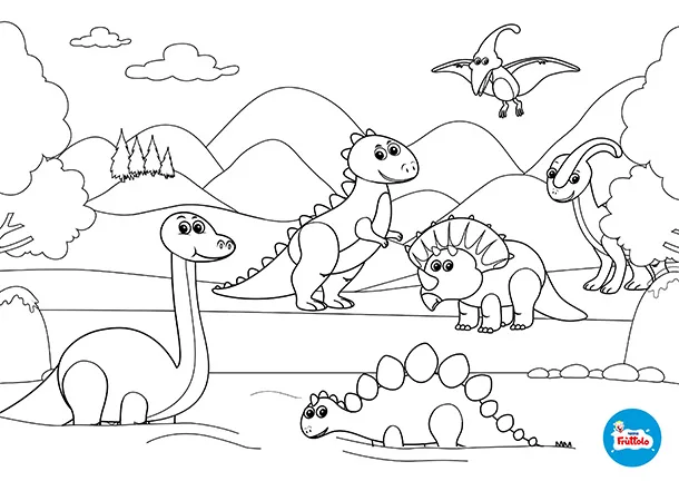 Scarica il disegno dei dinosauri
