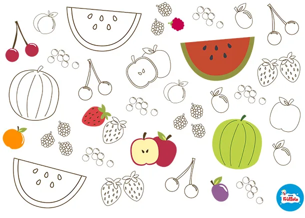 Scarica il disegno dei frutti estivi